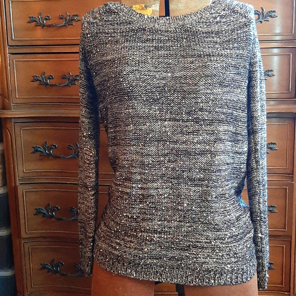 Relativity sparkling sequin knit sweater.
